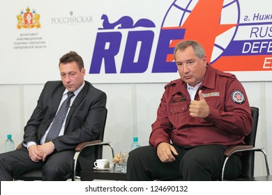 NIZHNY TAGIL, RUSSIA - AUG 24: Igor Kholmanskikh And Dmitry Rogozin At RUSSIAN DEFENCE EXPO 2012 On August, 24, 2012 At Nizhny Tagil, Russia