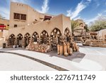 Nizwa, Oman May 21, 2022: Pottery shop at the Nizwa Souq in Nizwa