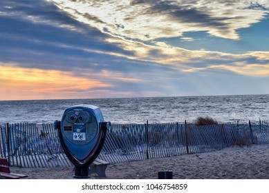 NJ Cape May Beach In The Winter