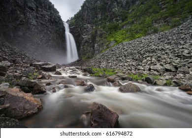 Njupesjaer Waterfall, Northern Dalecarlia, Sweden