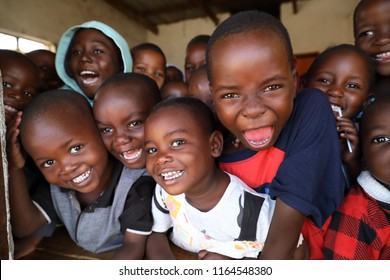 NKHOTAKOTA, MALAWI - JUNE 20, 2018: Unidentified students in a classroom of a primary school in Nkhotakota. Malawi is one of the poorest countries in the world.