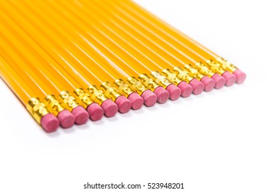 No 2 Pencils Isolated On White Background