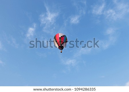 No. 26 Hot air balloon blue sky background/Selective focus image