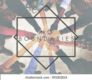 No Boundaries Explore Immigration Freedom Concept