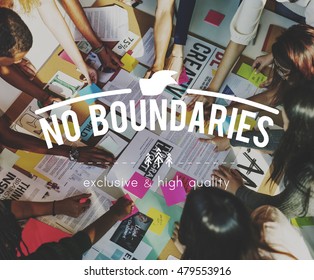 No Boundaries Global Business World Economics Concept