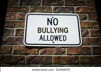 No Bullying Allowed Sign