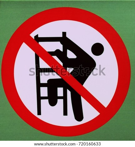 no climbing sign stock photo edit now 720160633 shutterstock