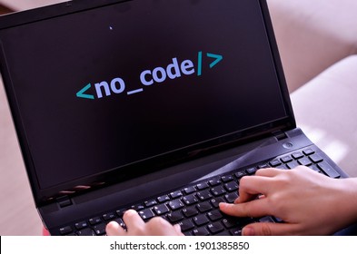 no code development, computer screen - Shutterstock ID 1901385850