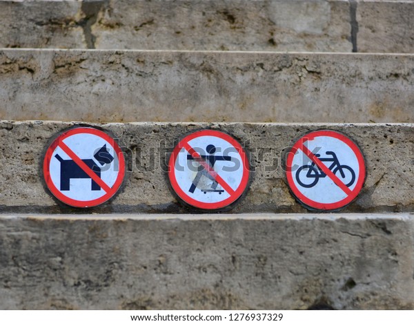 No dogs, biking and\
skateboarding