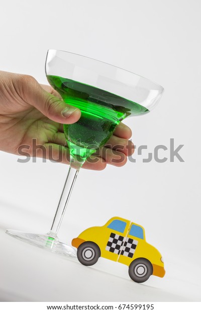 No drinking and driving\
concept 