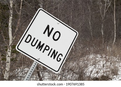 No Dumping Sign In Rural Area