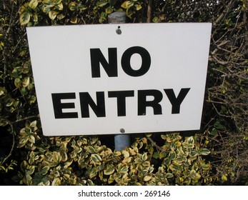 Closeup No Entry Sign Stock Photo 196600067 | Shutterstock