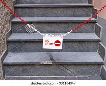 No entry. Progress barred. Exclusion. - Shutterstock ID 331164347
