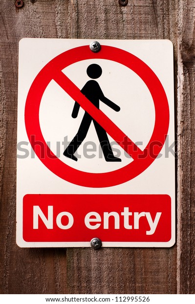 No Entry Sign Sign Universal Red Stock Photo (Edit Now) 112995526