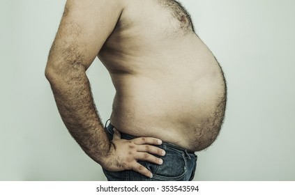 Man with gut
