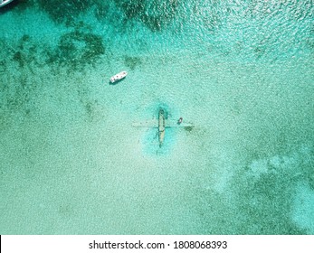No Filters. Bahamas. Downed plane of Pablo Escobar. View from above.