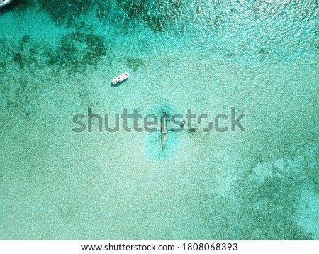 No Filters. Bahamas. Downed plane of Pablo Escobar. View from above.