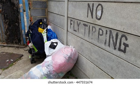 No Fly Tipping Wall Corner