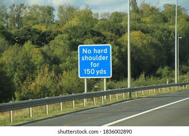 No Hard Shoulder Road Sign, Transportation Symbol, United Kingdom