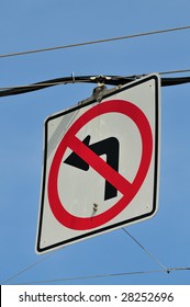 No Left Turn Sign