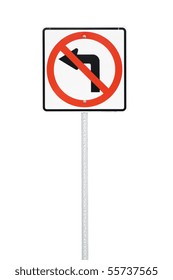 A No Left Turn Sign