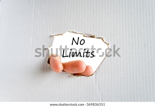 No
limits text concept isolated over white
background