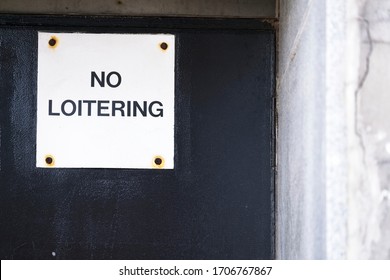 No Loitering Sign In London To Fight Knife Crime In Council Estate