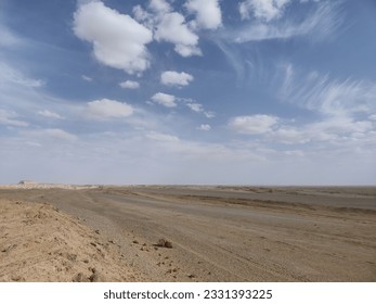 No man's land desert dry sunny  - Shutterstock ID 2331393225