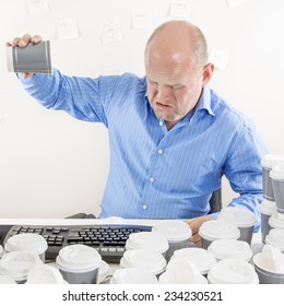 No More Coffee For Exhausted Businessman