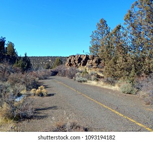 No More Traffic - An Abandoned Section Of Old US 28 At Deep Canyon - East Of Sisters, OR