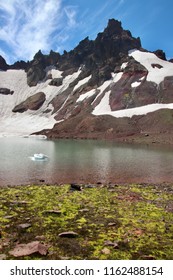 No Name Lake, Bend Glacier & Broken Top Mountain, Three Sisters Wilderness, Oregon
