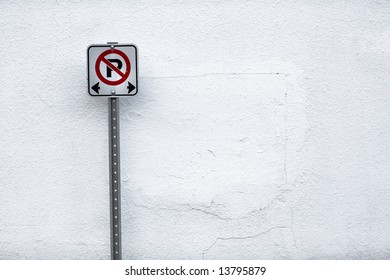No Parking Sign with copy space