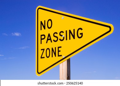 no passing zone sign name