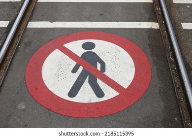 No Pedestrians On The Railroad Track.