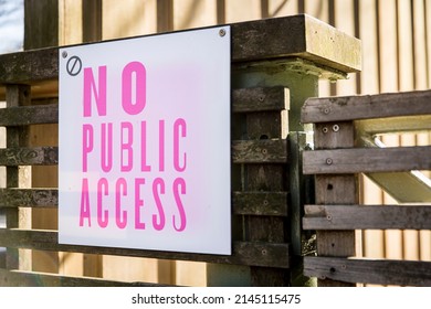 No Public Access sign in central park at New York city - Shutterstock ID 2145115475