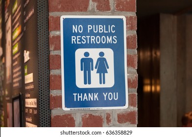 No Public Restroom Sign