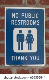 No Public Restroom Sign