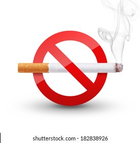 No Smoking Sign isolated on white background 