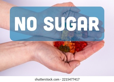 No Sugar. Jelly Candy In The Hands Of A Woman.