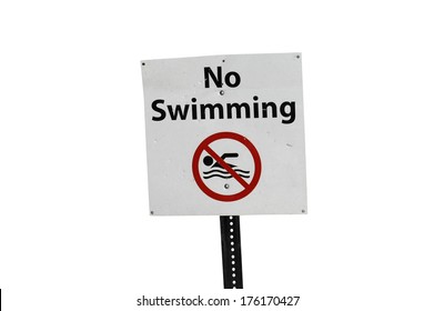 No Swimming Sign