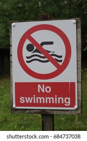 No Swimming Warning Sign Uk Stock Photo 684737038 | Shutterstock