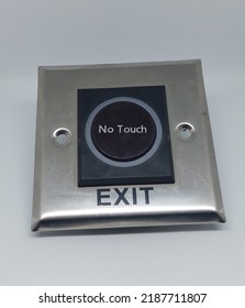 No Touch Sensor For Open Gate Or Door On White Background