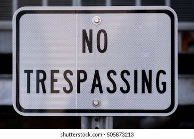 No Trespassing Sign White Black Stock Photo 505873213 | Shutterstock