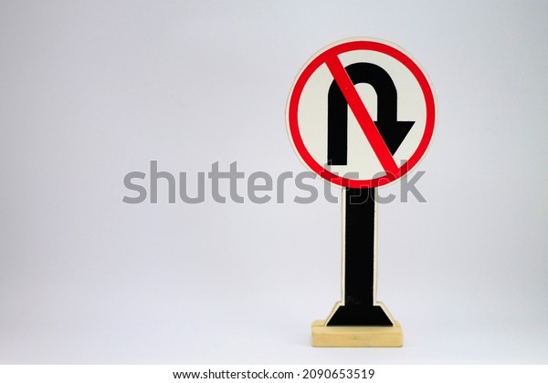 No Turning Back, Traffic Signs Toys on\
Isolated White Background