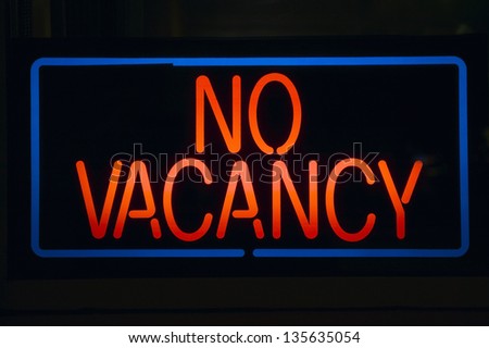 Similar – Image, Stock Photo No Vacancy with neon light