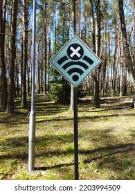 No Wifi Sign In The Woods