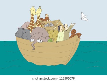 Noah Ark Sending Dove After Flood Stock Photo 116595079 | Shutterstock