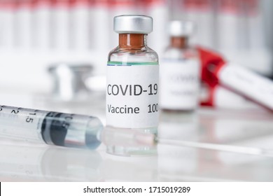 Nobel coronavirus covid-19 vaccine vial a illustrative picture, doctor in the laboratory with a biological tube for analysis and sampling of Covid-19 infectious disea. - Powered by Shutterstock