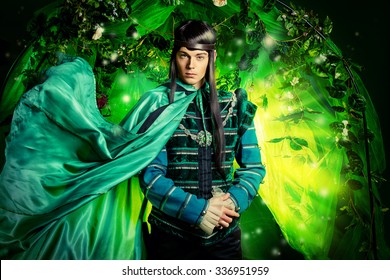 Noble Fairy Elf In The Magic Forest. Fantasy. Fairy Tale, Magic.