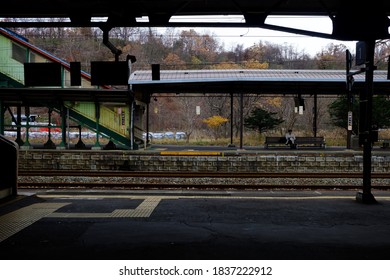 NOBORIBETSU, JAPAN - NOVEMBER 16, 2019: Noboribetsu Station In The Autumn Day Where Is Railway Station In Hokkaido, Japan That Operated By Hokkaido Railway Company.